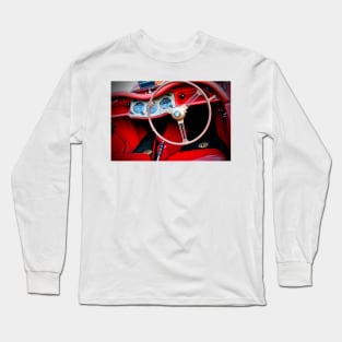 MG TA Classic Sports Car Interior Long Sleeve T-Shirt